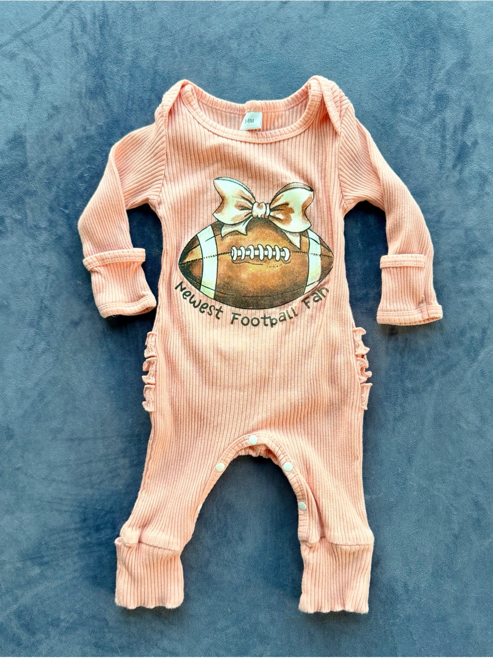 One-Piece Romper for your "Newest Football Fan" ▪️ Size 3/6M